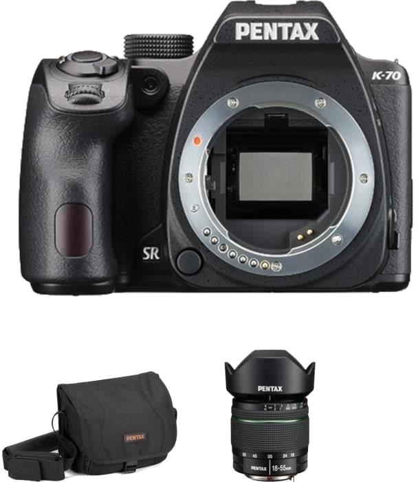 PENTAX K70 Appareil photo Reflex + Objectif 18-55mm WR + Sacoche