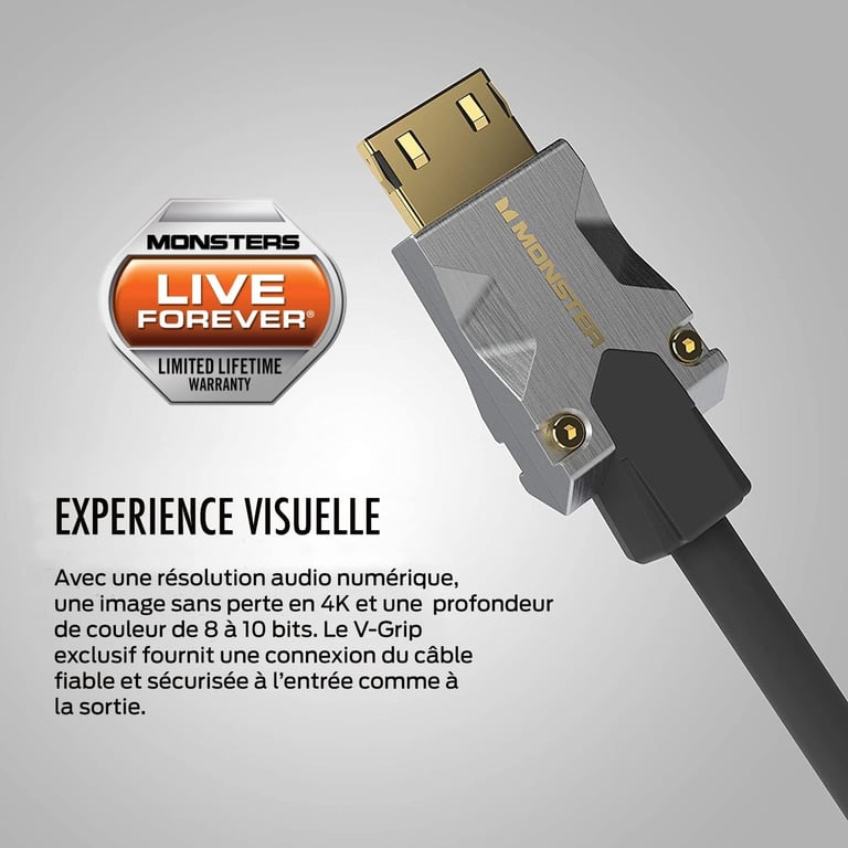 CABLE HDMI M1000 UHD 4K HDR 22.5GBPS 3M - vue 8