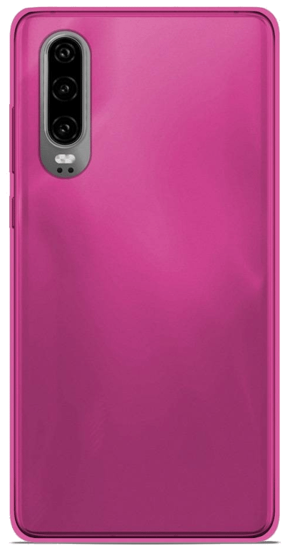 Coque silicone unie compatible Givré Rose Huawei P30