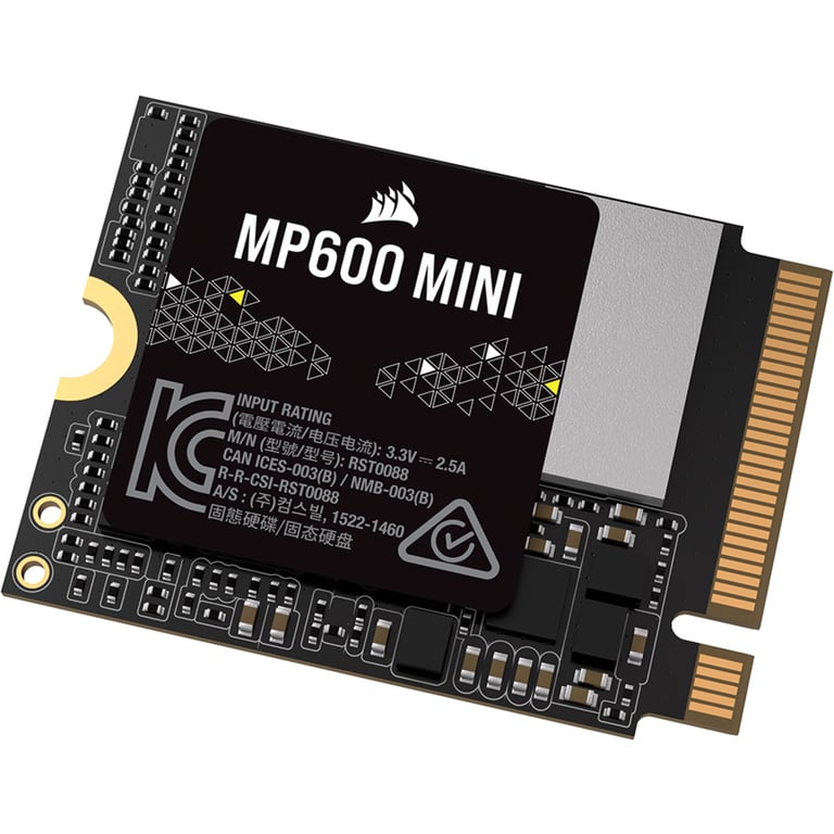SSD interne CORSAIR MP600 Mini .2 2230 NVMe PCIe x4 Gen4 2 SSD Jusqu'a 4 800 MoSec 3D TLC NAND Haute Densité Neuf