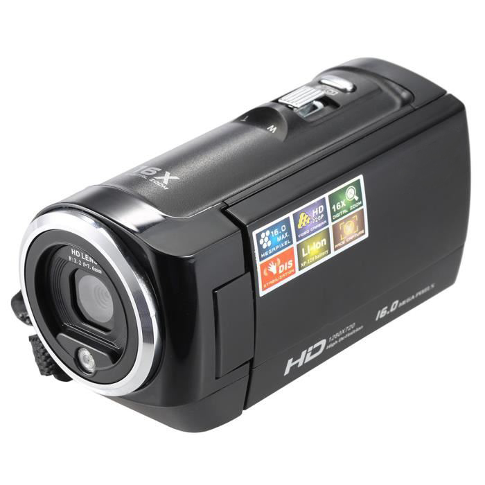 Mini Camescope Numérique Full HD 1080P Zoom Numérique 16X 16Mp Ecran LCD 3 pouces YONIS