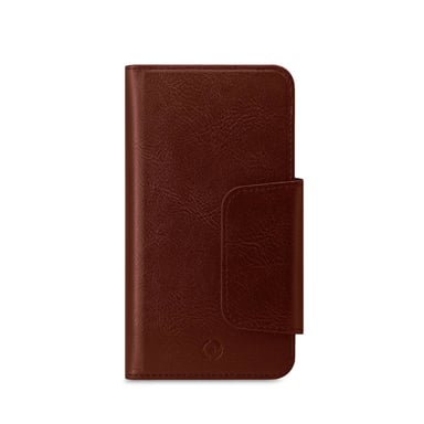 Celly Duomo funda para teléfono móvil 14,7 cm (5.8'') Funda cartera Marrón