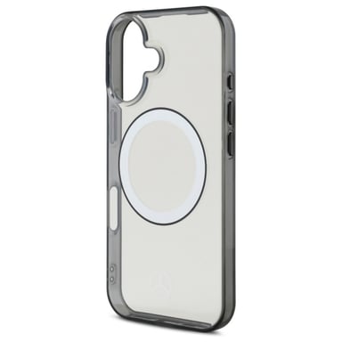 Étui Mercedes pour iPhone 16 6.1'' transparent étui rigide Printed logo MagSafe