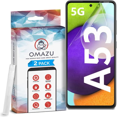 Samsung Galaxy A53 (5G) -OMAZU Protection d'écran 3D Flex en TPU (2x films)Application très facile- Pas de Verre