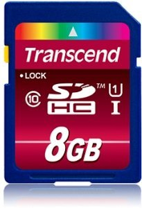 Transcend 8GB SDHC Classe 10 UHS-I 8GB NAND Classe 10