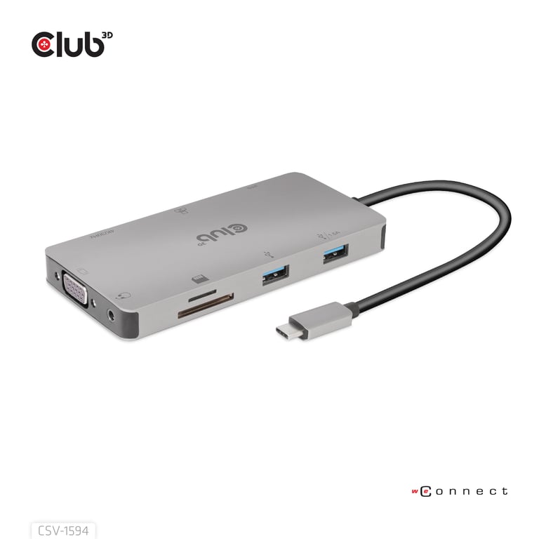 CLUB3D CSV 1594 station d'accueil USB 3.2 Gen 1 3.1 Gen 1 Type C Neuf