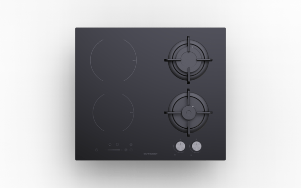 Schneider SCTGI622SM - Table de cuisson mixte