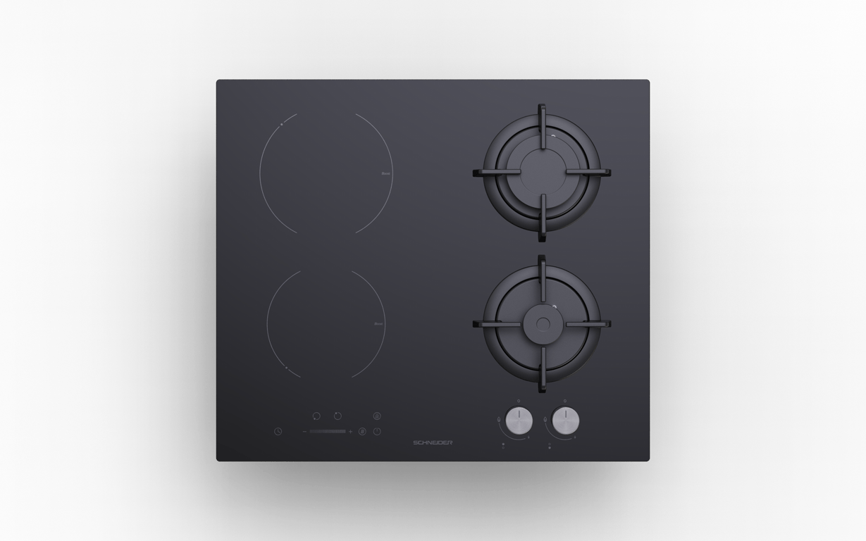 Schneider SCTGI622SM Table de cuisson mixte Neuf