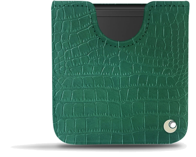 Pochette cuir Samsung Galaxy Z Flip - PochetteVert