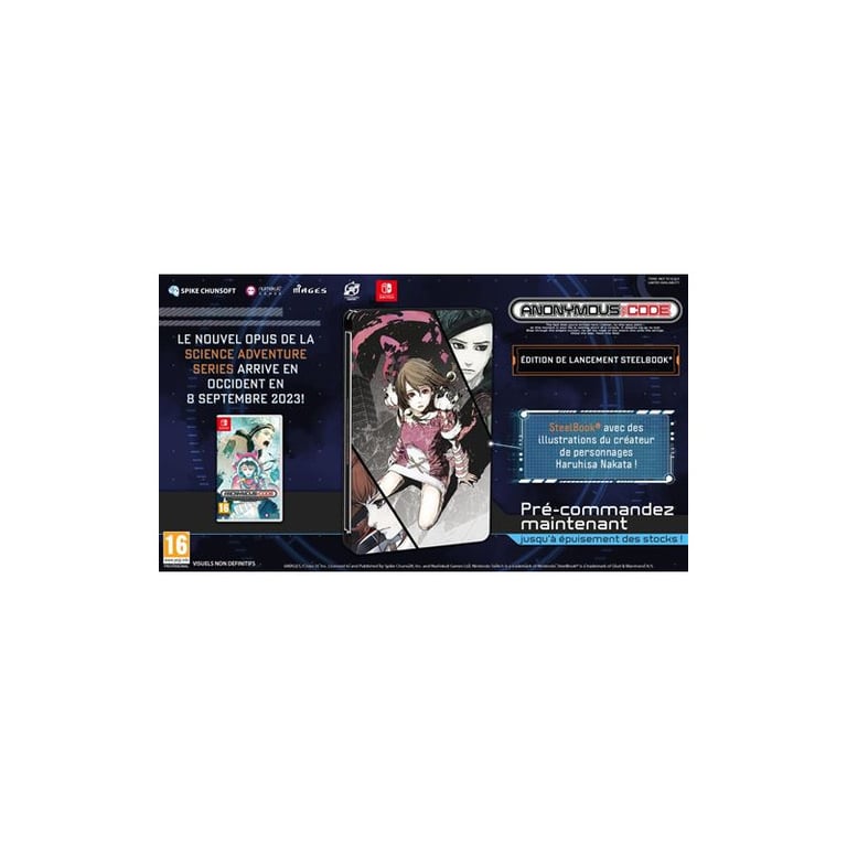 Anonymous Code SteelBook Launch Edition Nintendo Switch