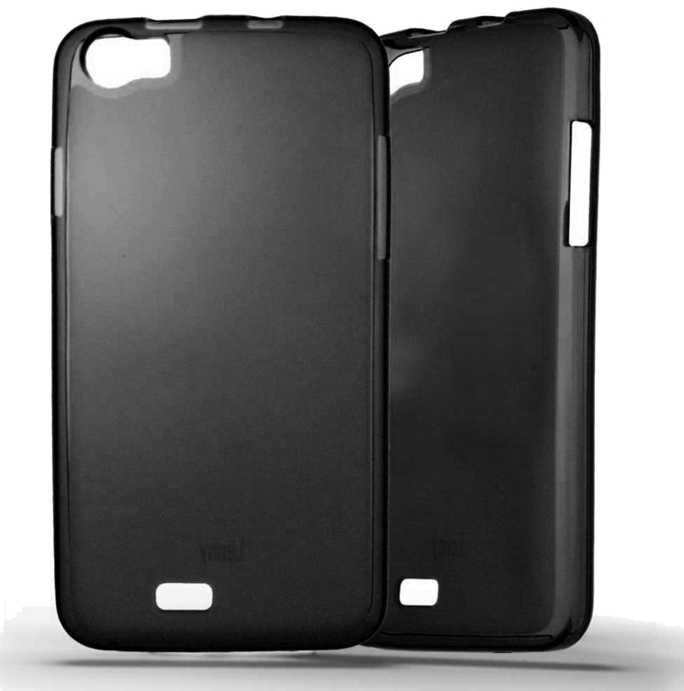Coque silicone unie compatible Givré Noir Wiko Lenny