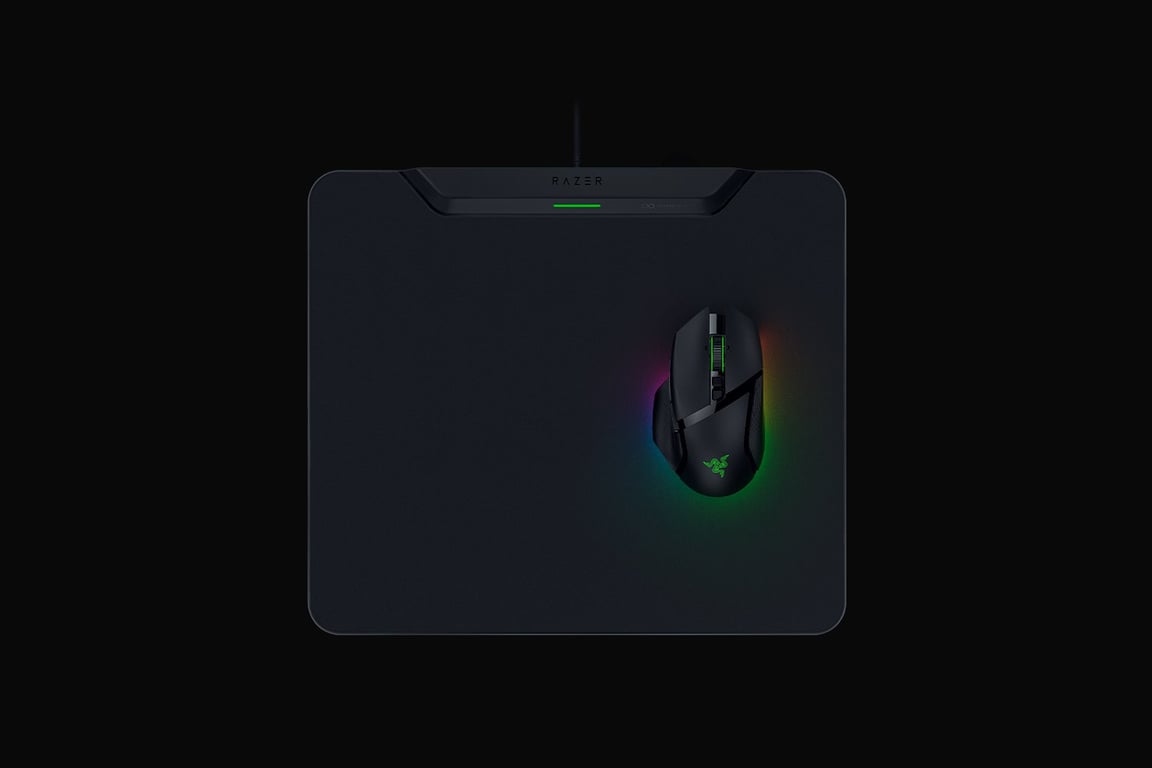 Razer HyperFlux V2 Tapis de souris de jeu Noir - Neuf