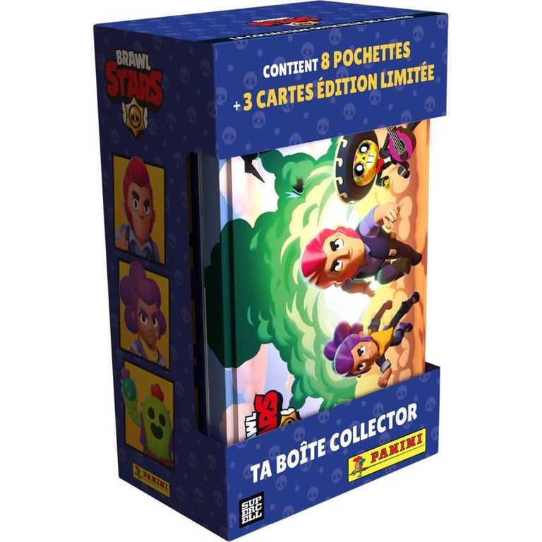 Boîte métal PANINI BRAWL STARS TC 8 pochettes 64 cartes