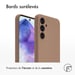 Accezz Coque Liquid Silicone pour Samsung Galaxy A55 - Marron clair
