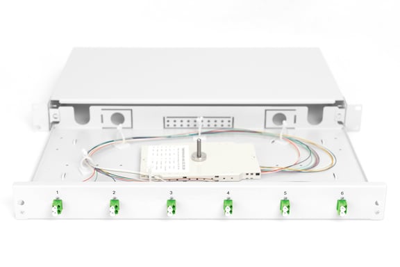 Digitus Boîte d'épissure pour fibres optiques, équipée, 6x LC-APC DX, OS2