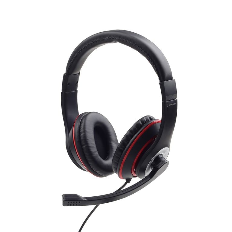 Casque Gembird MHS-03-BKRD – Stéréo, Micro Intégré, Commande de Volume