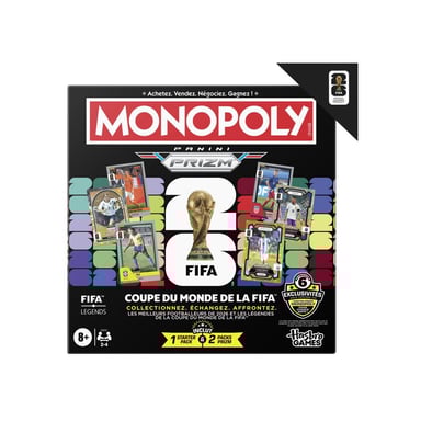 Jeu de société MONOPOLY Hasbro Panini Prizm FIFA World Cup 2026 Édition football 2-4 joueurs Multicolore dès 8 ans