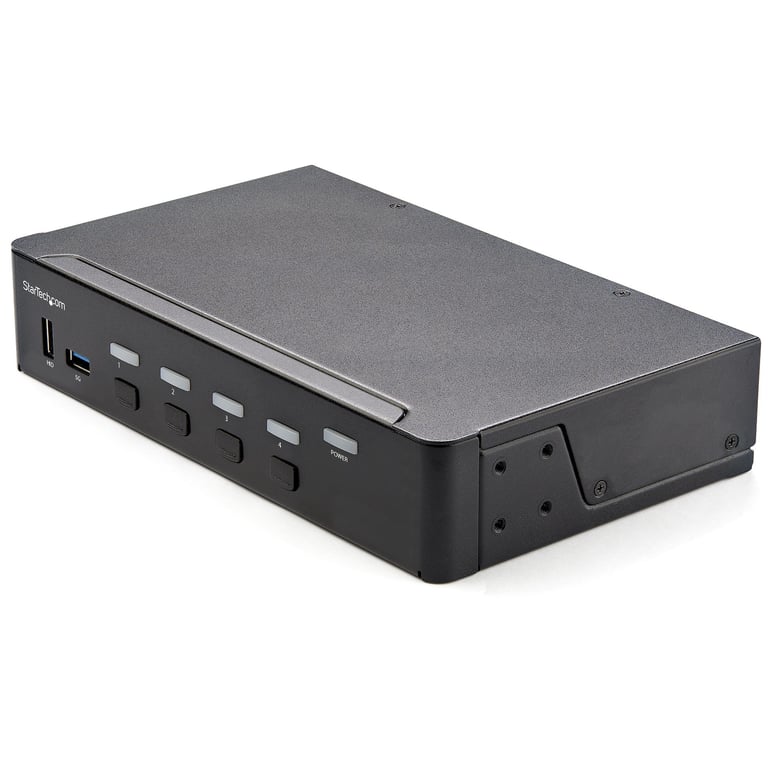 StarTech.com Commutateur KVM HDMI à 4 Ports 1 Moniteur 4K 60Hz Ultra HDR KVM de Bureau HDMI 2.0 avec Hub USB 3.0 à 2 Ports 5Gbps et 4x USB 2.0 HID Audio TAA SV431HU34K6 Commutateur... - vue 2