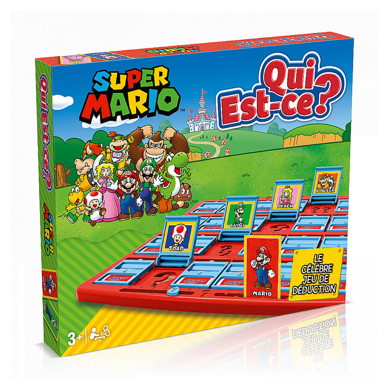 Qui est-ce ? - Jeu de société Super Mario avec 24 personnages emblématiques - Neuf