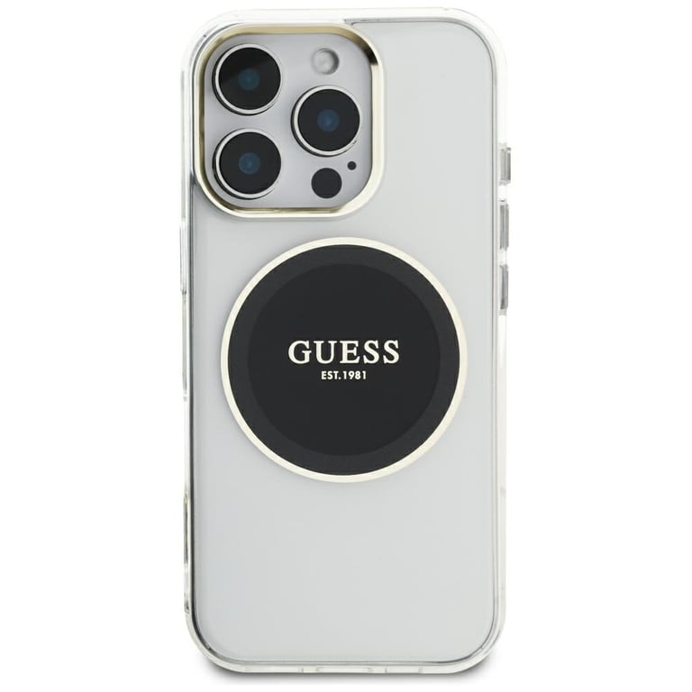 Coque Guess IML Metal Colored Circle Classic Logo MagSafe pour iPhone 16 Pro Max - vue 7
