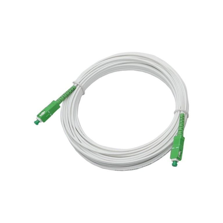Lineaire Câble fibre optique FB122H 10 m SC-APC vers SC-APC vert pour raccordement FTTH Livebox SFR Bbox
