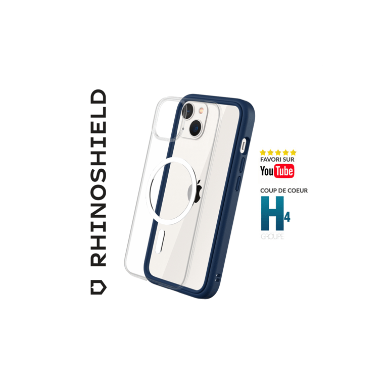 RHINOSHIELD Coque modulaire Mod NX Compatible avec MagSafe pour [iPhone 13]  Force magnétique supérieure, Personnalisable. Absorbe Les impacts des  Chutes de 3.5 mètres - Bleu Marine - RhinoShield
