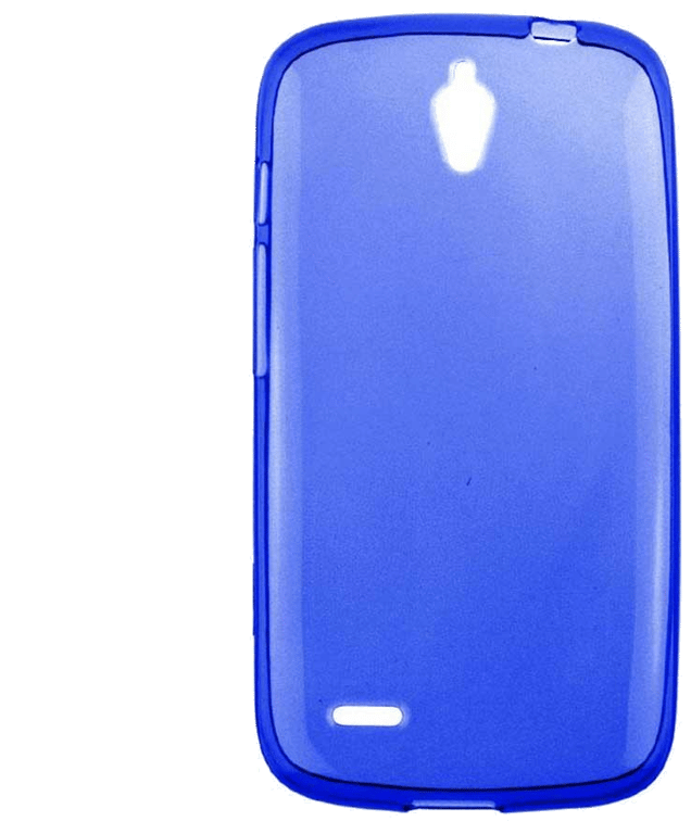Coque silicone unie compatible Givré Bleu Huawei Ascend G610