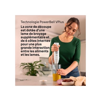 Mixeur plongeant Braun MultiQuick 5 MQ50236M 1000 W 21 vitesses Turbo Blanc
