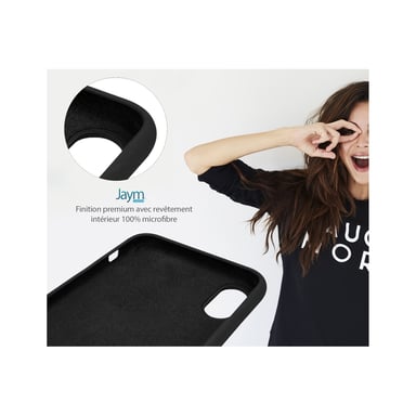 JAYM - Coque Silicone Premium Bleue pour Apple iPhone 13 Pro [Compatible Magsafe]-100% Silicone et Microfibre - Renforcée et Ultra Doux