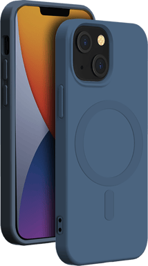 Coque MagSafe pour iPhone 14 Plus Silicone Bleue Bigben