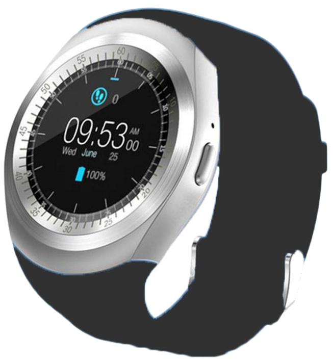 Montre Connectée Android iOs Bracelet Sport Nano Sim Podomètre Sommeil Argent YONIS