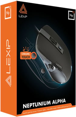 Lexip Np93 Neptunium Alpha Mouse cablato per videogiocatori (nero)