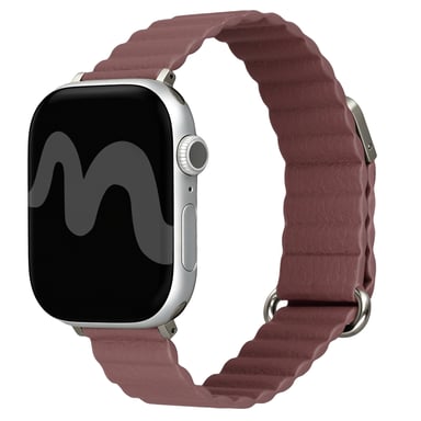 imoshion Bracelet magnétique en cuir synthétique pour Apple Watch | 38/40/41/42 mm - Rose