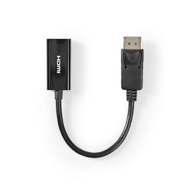 Nedis CCGT37150BK02 cavo video e adattatore DisplayPort HDMI Tipo A (Standard) da 0,2 m Nero