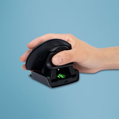 R-Go Tools Souris ergonomique ambidextre R-Go Twister pour droitiers et gauchers, souris verticale avec indicateur de pause LED, souris pliable, connexion Bluetooth et filaire