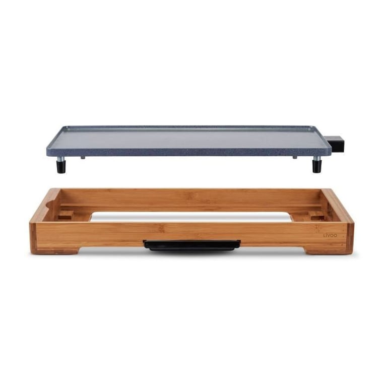 Plancha bambou revêtement céramique LIVOO DOC322 Plaque amovible en fonte d'aluminium Thermostat ajustable - vue 4