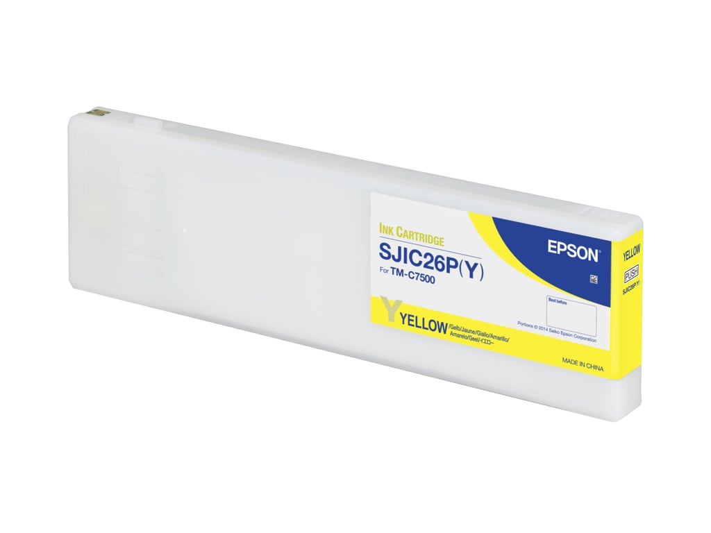 Epson SJIC26P Y : Ink cartridge for ColorWorks C7500 Yellow - vue 2