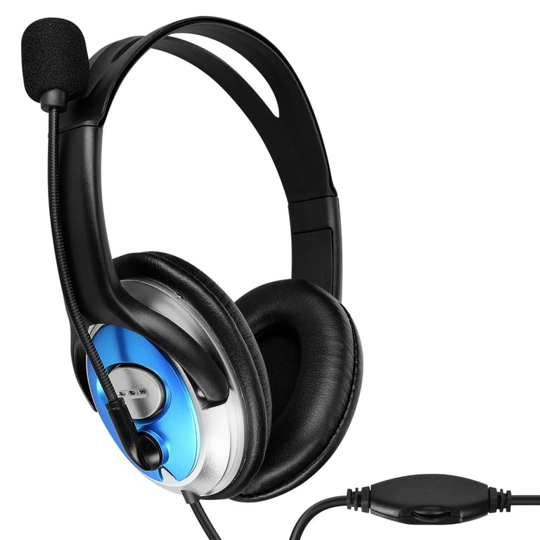 Micro Casque Filaire Double Jack 3.5mm avec Télécommande Volume LinQ Neuf