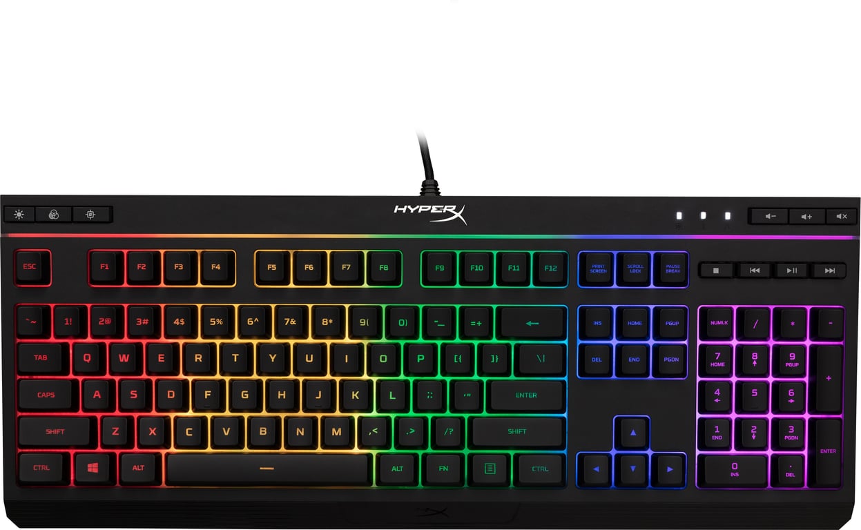 Clavier Gaming HyperX Alloy Core RGB – Membrane, AZERTY, Résistant aux Déversements - vue 10