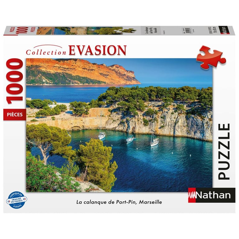 Puzzle 1000 pièces : La calanque de Port Pin Marseille Ravensburger Nathan - vue 3
