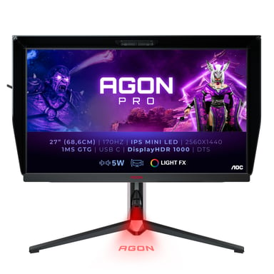 AOC AG274QXM écran plat de PC 68,6 cm (27'') 2560 x 1440 pixels Quad HD LED Noir, Rouge