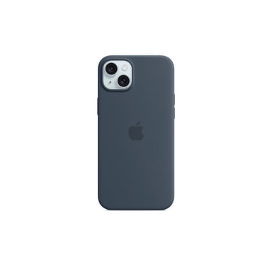 Funda de silicona con MagSafe para iPhone 15 Plus Storm Blue