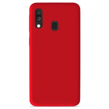 Coque silicone unie compatible Mat Rouge Samsung Galaxy A40