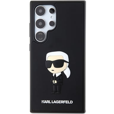 Custodia Karl Lagerfeld 3D Ikonik per Samsung Galaxy S24 Ultra, nera