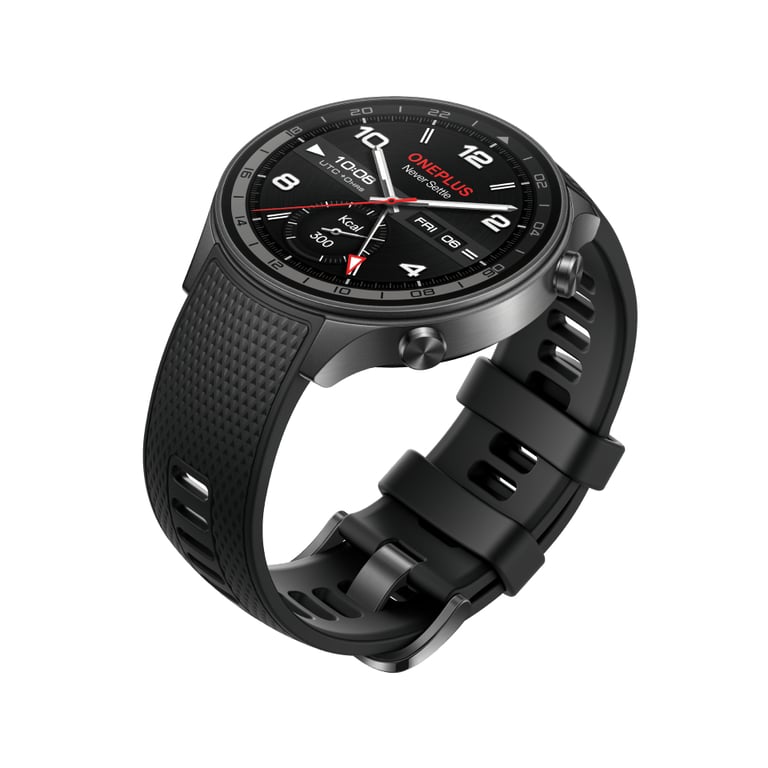 OnePlus Watch 2R GPS AMOLED, Boitier de 46 mm, Noir - Neuf