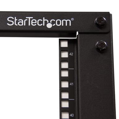 StarTech.com Rack 42U Móvil de Marco Abierto de 4 Columnas para Servidores - Rack de Cuatro Columnas de 19 Pulgadas para Equipo de Red e Informático - Ruedas o Patas Niveladoras