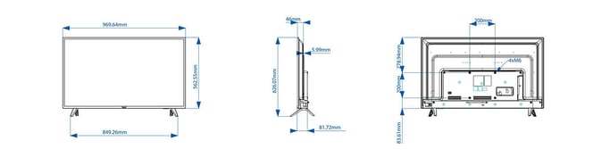 Philips 43HFL4014/12 televisión para el sector hotelero 109,2 cm (43'') Full HD 250 cd / m² Negro 16 W