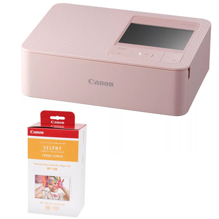 CANON Imprimante SELPHY CP1500 ROSE+ RP108 - Neuf