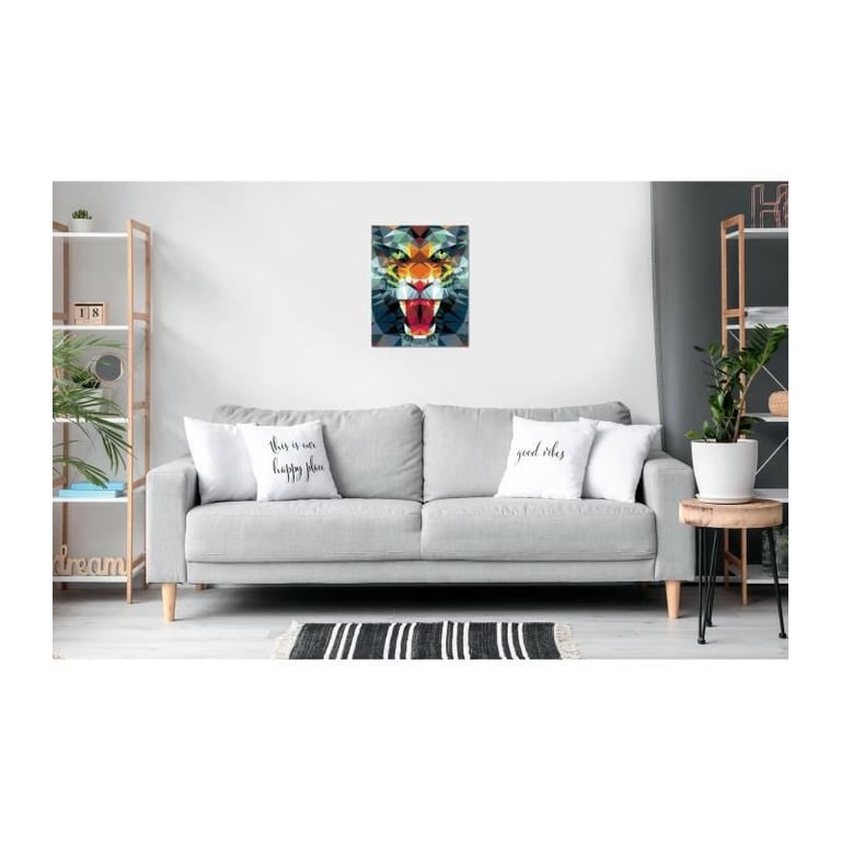 CreArt Tigre polygonal 24x30 cm - Peinture par numéros – Des 12 ans – Ravensburger - 23514 - Neuf