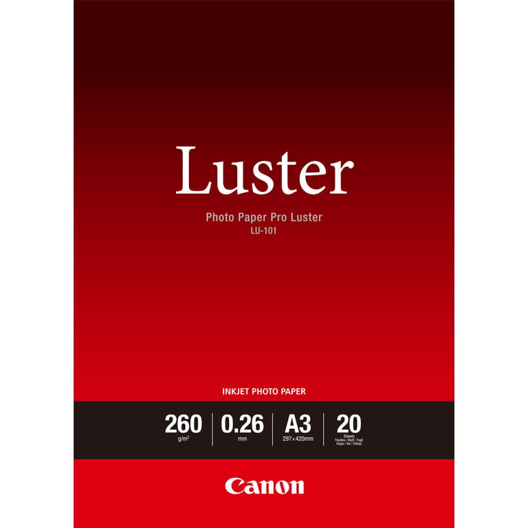Canon Papier Photo Professionnel Lustré LU 101 A3 20 feuilles Neuf